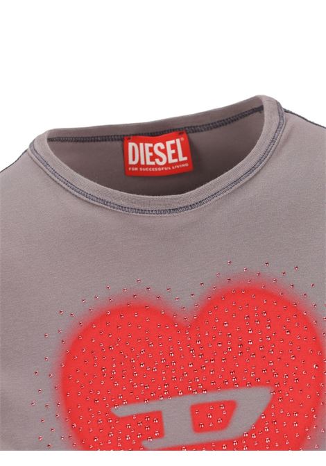 t-shirt uncuties long s5 donna grigia DIESEL | A20980 0QHHA96I